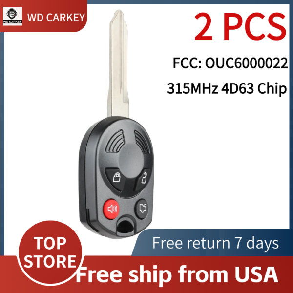 Ford 3+1 Buttons 315MHz 4D63 Chip PN: 164-R7040 / OUCD6000022